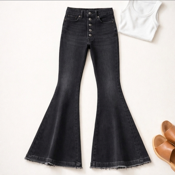 Free People We The Free Irreplaceable Flare Jeans 30 NWOT High Rise Bell - Picture 7 of 16